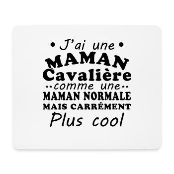 Ich habe eine reitende Mutter - Mousepad (Querformat) - Weiß - Vorne