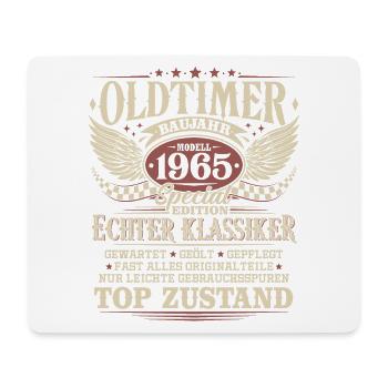 Oldtimer Baujahr 1965 Jahrgang Geburtstag Geschenk - Mousepad (Querformat) - Weiß - Vorne