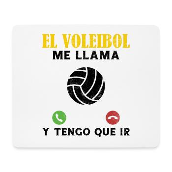 Der Volleyball ruft mich und ich muss gehen - Mousepad (Querformat) - Weiß - Vorne