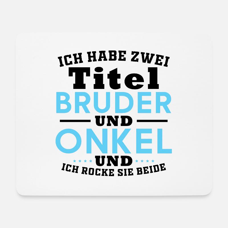Bruder und Onkel, Humor Gift - Mousepad (Querformat) - Weiß