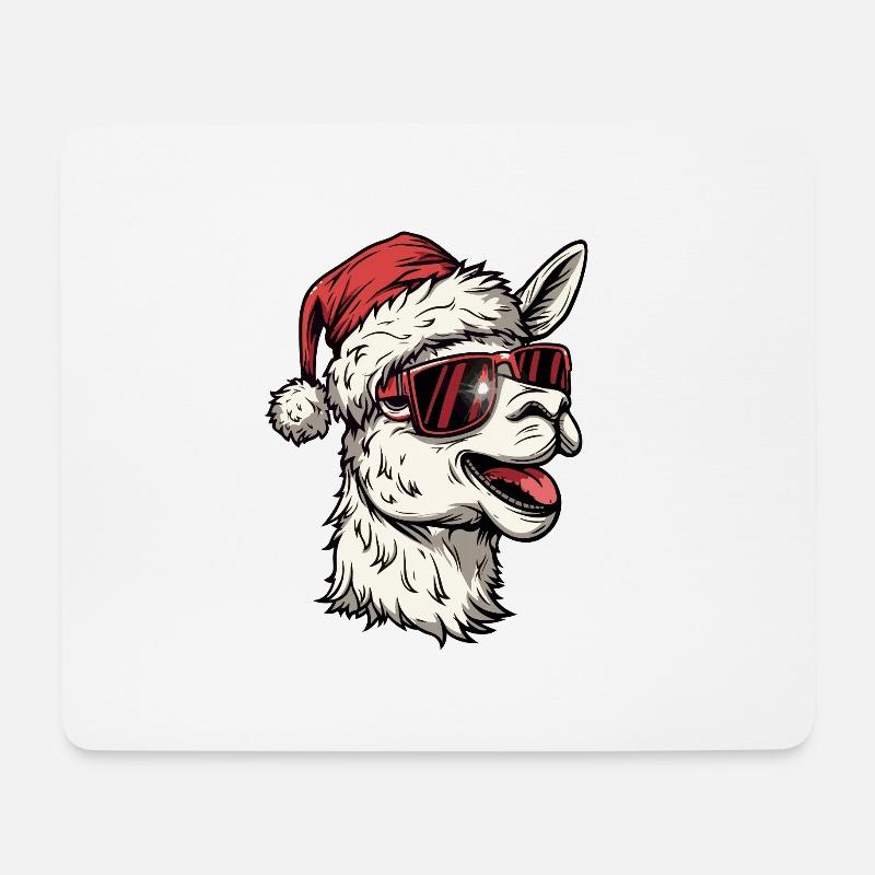 Alpaka Llama Weihnachten Lustig - Mousepad (Querformat) - Weiß