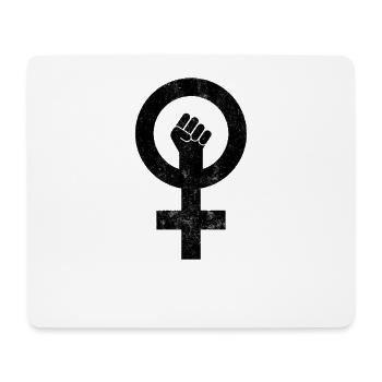 Feminismus Symbol Frauenrechte Mädchen - Mousepad (Querformat) - Weiß - Vorne