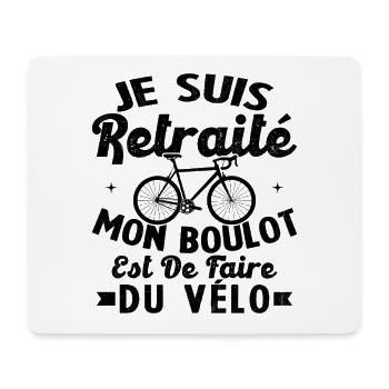 Retraité Mon Boulot Est De Faire Du Vélo Humour - Tapis de souris (format paysage) - blanc - Devant