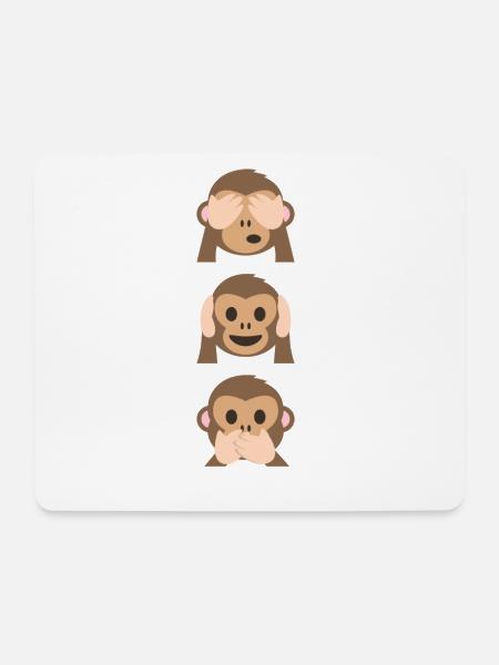 Limitierte Auflage von Monkey Emoji - Mousepad (Querformat) - Weiß