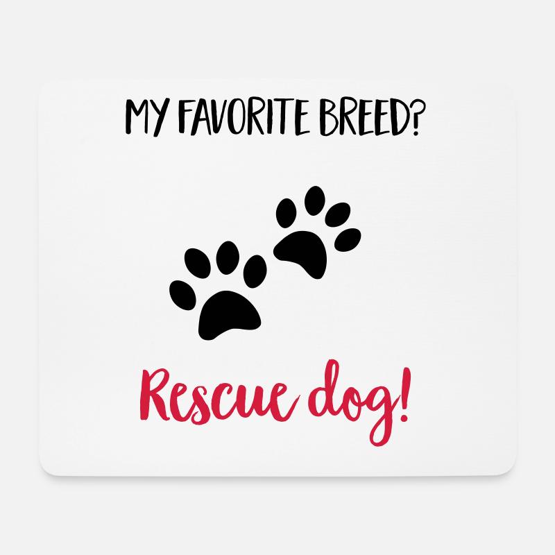 rescuedog - Mousepad (Querformat) - Weiß