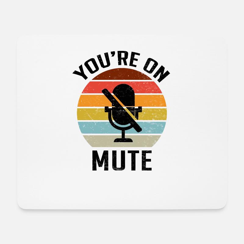 Du bist stumm - Mousepad (Querformat) - Weiß