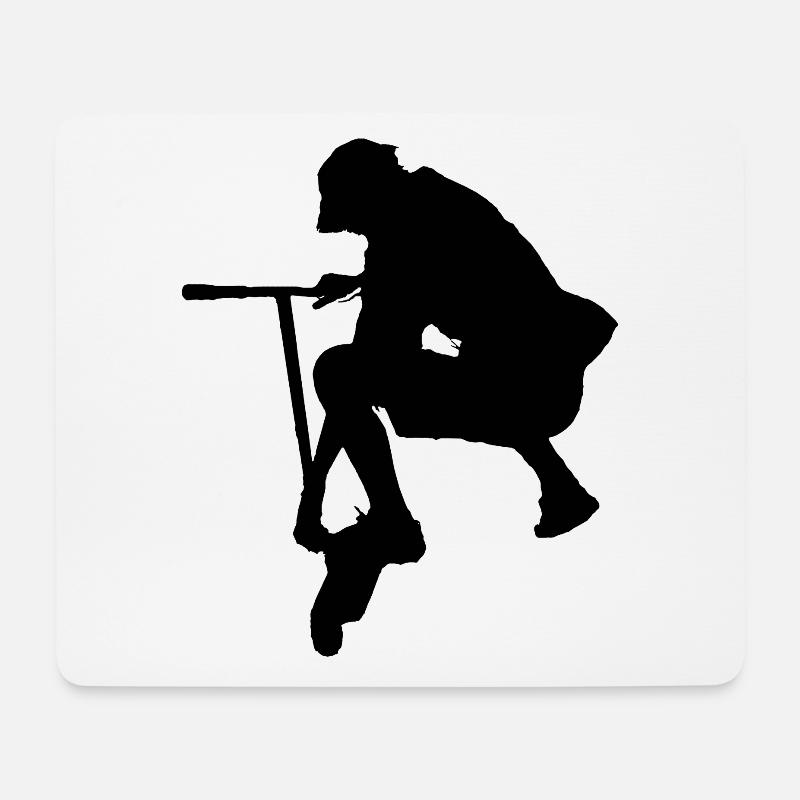 Freestyle-Roller - Mousepad (Querformat) - Weiß