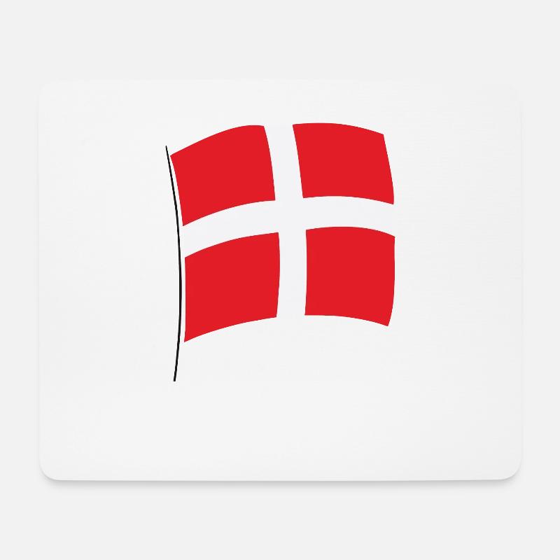 Dänemark Fahne Dänische Flagge Danmark Denmark - Mousepad (Querformat) - Weiß