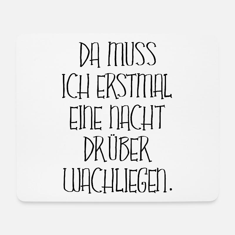 Eine Nacht Darüber Wachliegen Schlafen Geschenk - Mousepad (Querformat) - Weiß