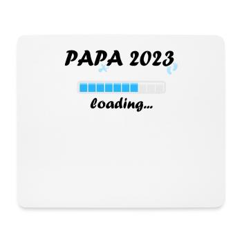 Papa 2023 Loading Vaterschaft Dad Vater Werden Fun - Mousepad (Querformat) - Weiß - Vorne
