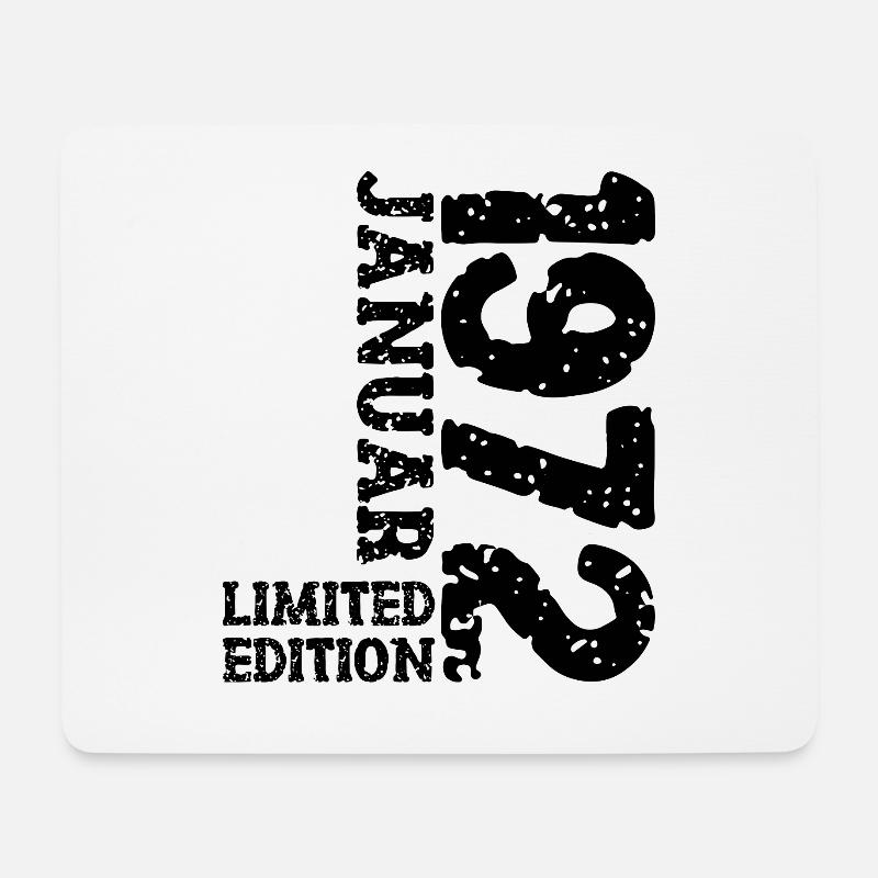 1972 Januar Limited Edition Deko Geburtstag Outfit - Mousepad (Querformat) - Weiß