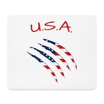 USA claw cuts America - Mousepad (Querformat) - Weiß - Vorne