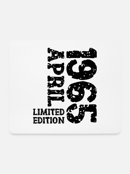 1965 April Limited Edition Geburtstag Geschenk - Mousepad (Querformat) - Weiß