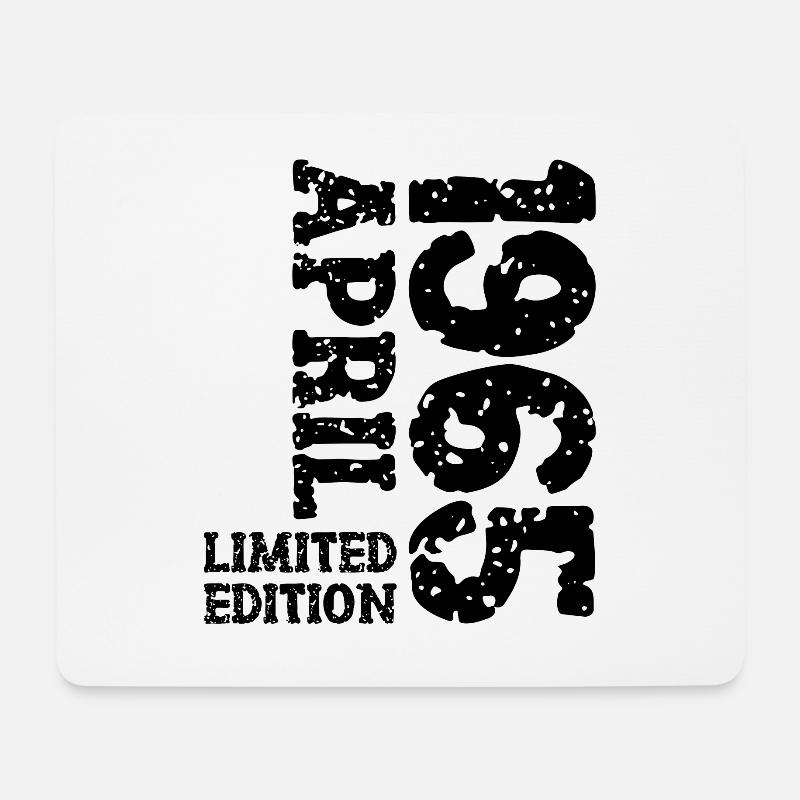 1965 April Limited Edition Geburtstag Geschenk - Mousepad (Querformat) - Weiß
