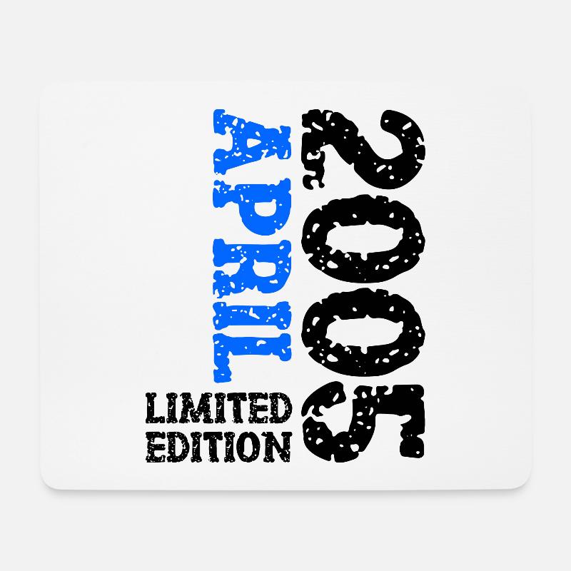 2005 April Limited Edition Geburtstag Geschenk - Mousepad (Querformat) - Weiß