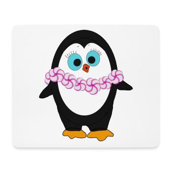 Pinguin im Urlaub von Peace Joy Pancake - Mousepad (Querformat) - Weiß - Vorne