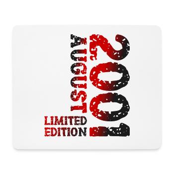 2001 August Limited Edition 22. Geburtstag Outfit - Mousepad (Querformat) - Weiß - Vorne