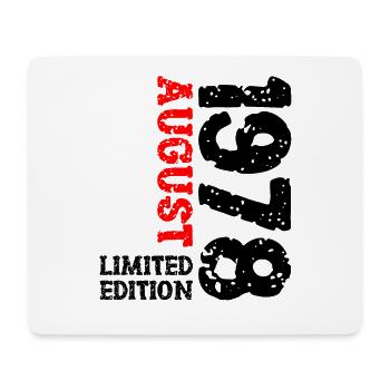 1978 August Limited Edition 45. Geburtstag Outfit - Mousepad (Querformat) - Weiß - Vorne