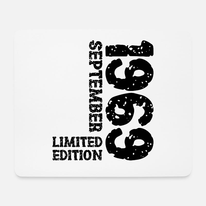 1969 September Limited Edition 54. Geburtstag Deko - Mousepad (Querformat) - Weiß