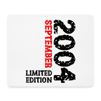2004 September Limited Edition 19. Geburtstag Deko - Mousepad (Querformat) - Weiß - Vorne