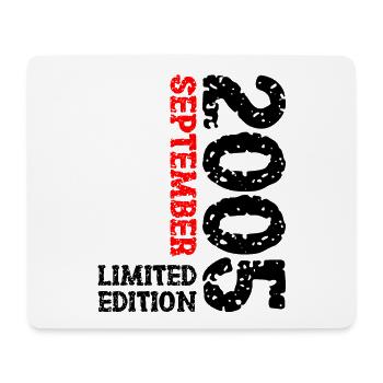 2005 September Limited Edition 18. Geburtstag Deko - Mousepad (Querformat) - Weiß - Vorne