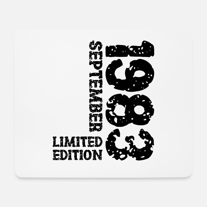 1983 September Limited Edition 40. Geburtstag Deko - Mousepad (Querformat) - Weiß