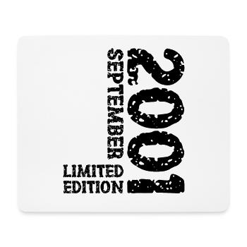 2001 September Limited Edition 22. Geburtstag Deko - Mousepad (Querformat) - Weiß - Vorne