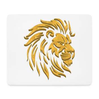 Golden Lion | Lion Head Gold - Mouse Pad (horizontal) - white - Front