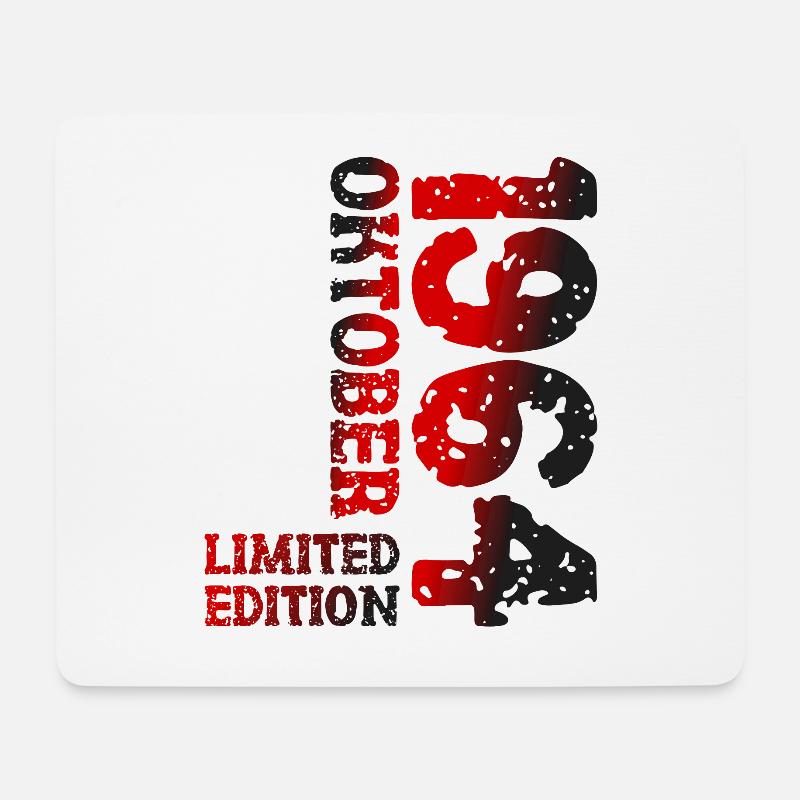1964 Oktober Limited Edition 59. Geburtstag Deko - Mousepad (Querformat) - Weiß