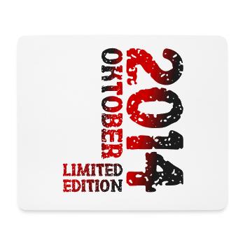 2014 Oktober Limited Edition 9. Geburtstag Deko - Mousepad (Querformat) - Weiß - Vorne