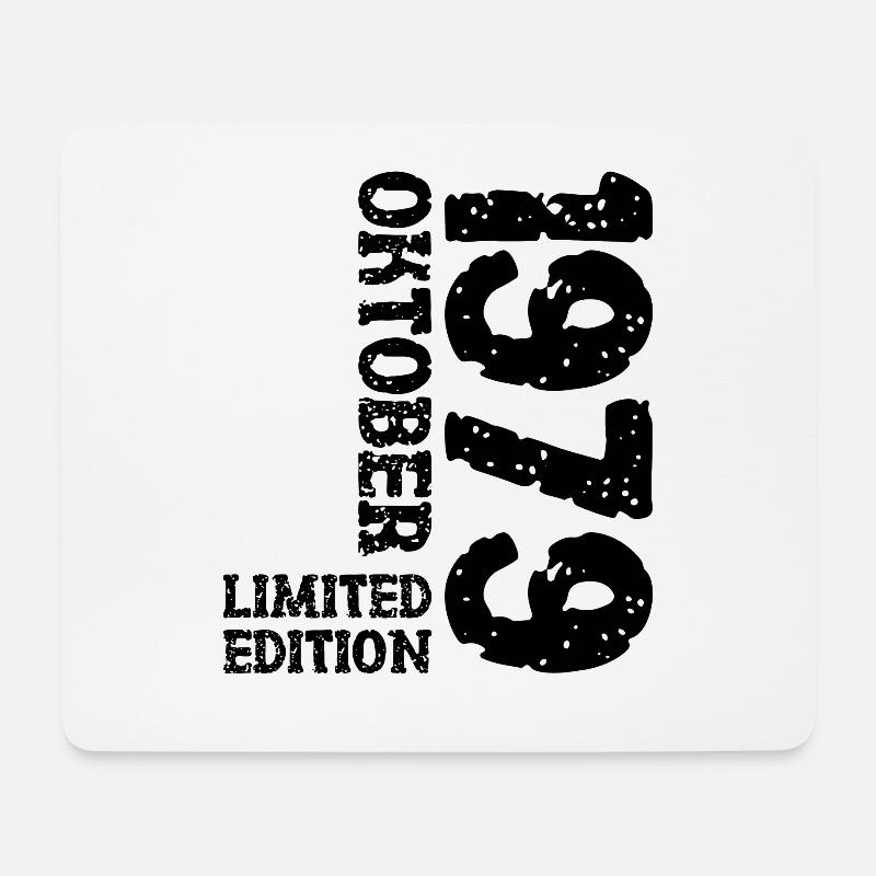 1979 Oktober Limited Edition 44. Geburtstag Deko - Mousepad (Querformat) - Weiß