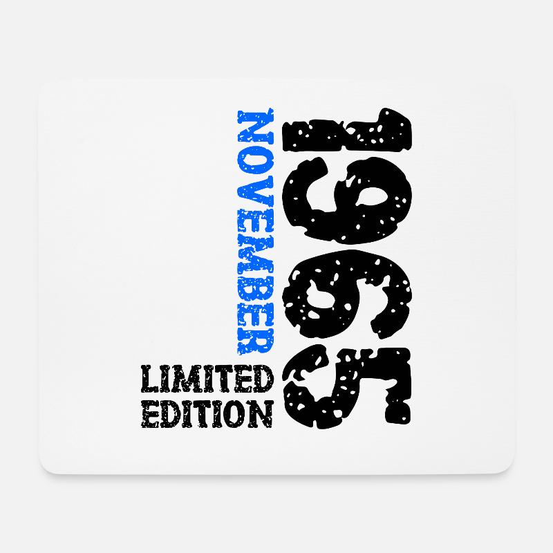 1965 November Limited Edition 58. Geburtstag Deko - Mousepad (Querformat) - Weiß