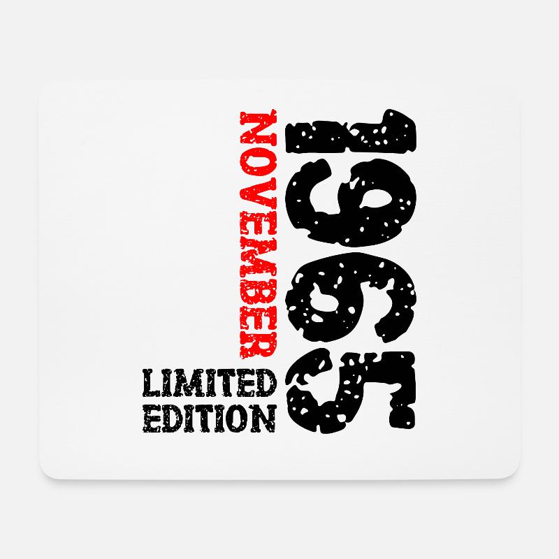 1965 November Limited Edition 58. Geburtstag Deko - Mousepad (Querformat) - Weiß