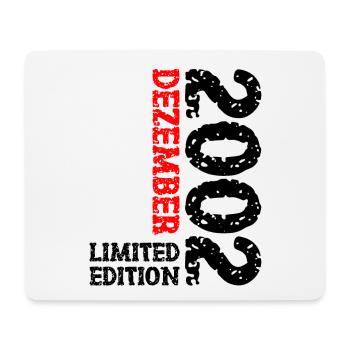2002 Dezember Limited Edition 21. Geburtstag Deko - Mousepad (Querformat) - Weiß - Vorne