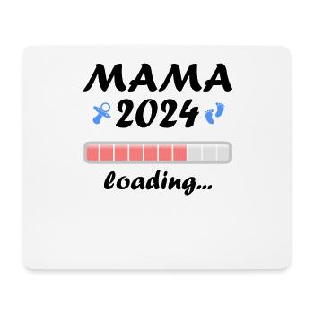 Mama 2024 Loading Schwangerschaft Bekanntgabe Baby - Mousepad (Querformat) - Weiß - Vorne