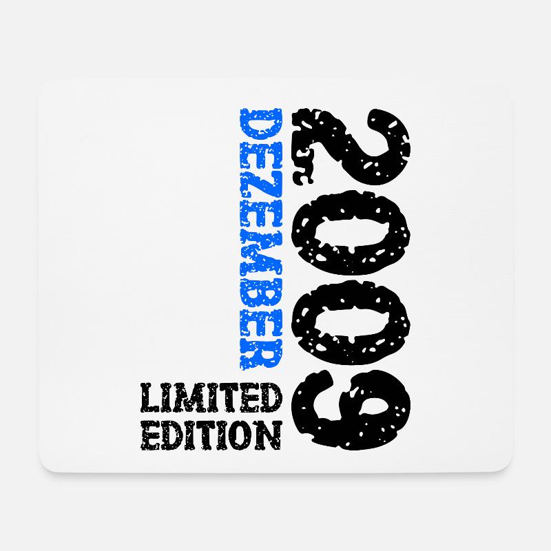 2009 Dezember Limited Edition 14. Geburtstag Deko - Mousepad (Querformat) - Weiß