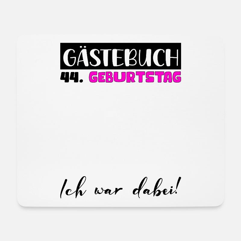 44 Geburtstag Geschenk Damen Deko Frauen Gästebuch - Mousepad (Querformat) - Weiß