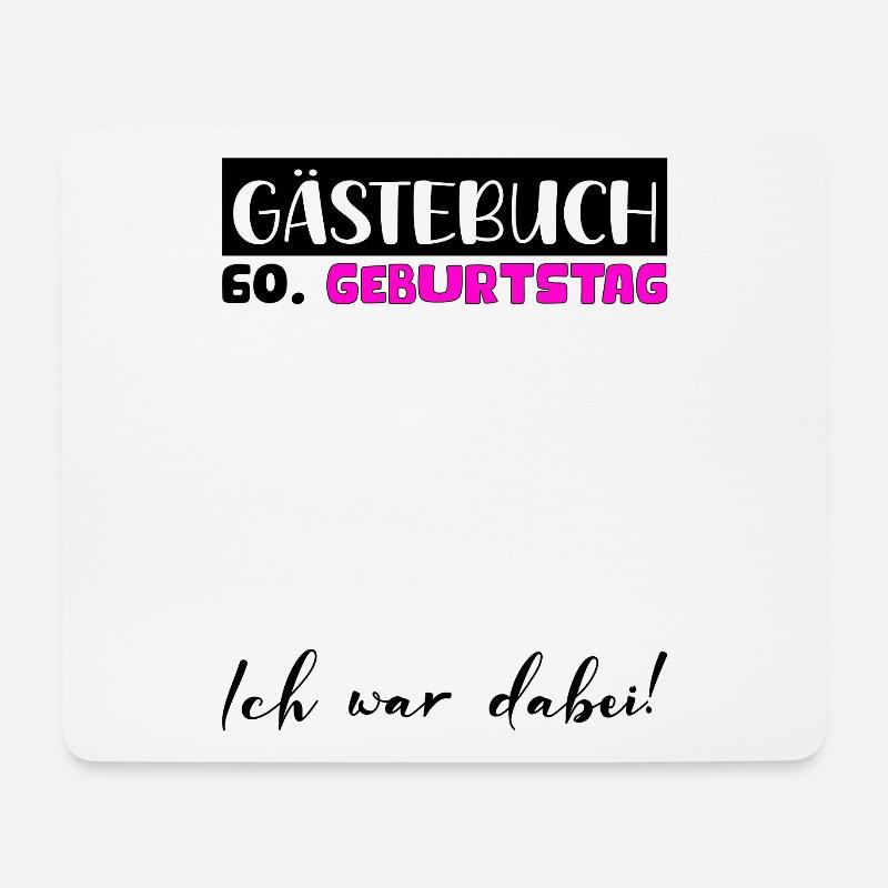 60 Geburtstag Geschenk Damen Deko Frauen Gästebuch - Mousepad (Querformat) - Weiß