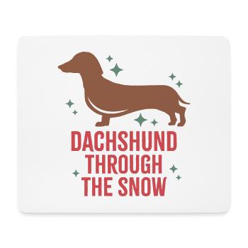 Dachshund Through The Snow - Mouse Pad (horizontal) - white - Front