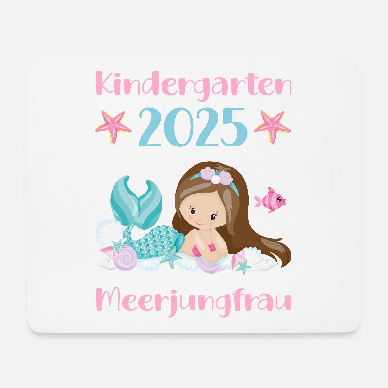 kiKindergarten 2025 Mädchen Geschenk Kita 2025 Dek - Mousepad (Querformat) - Weiß