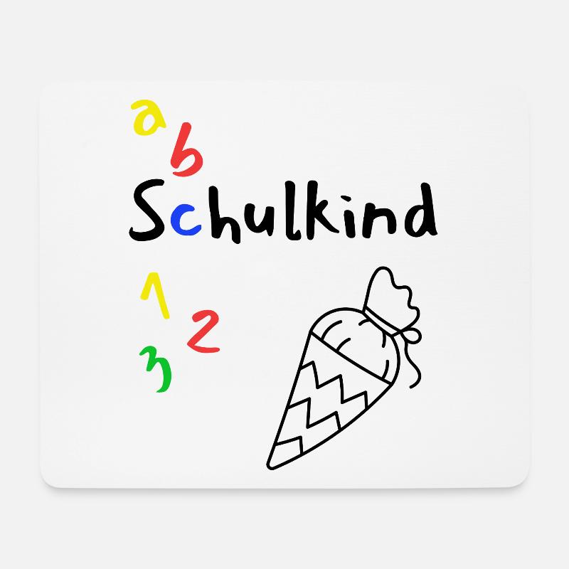 Schulanfang mit ABC und Schultüte - Mousepad (Querformat) - Weiß