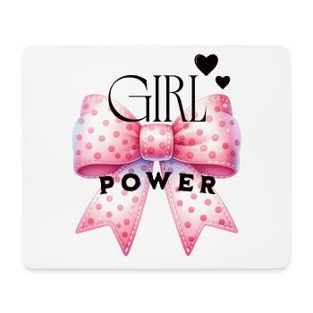 Girl Power - Schleife - Mousepad (Querformat) - Weiß - Vorne