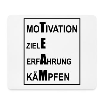 Team Motivation Ziele Erfahrung Kämpfen - Mousepad (Querformat) - Weiß - Vorne