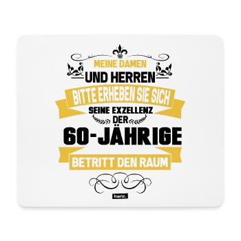 Meine Damen Und Herren Der 60 Jährige Betritt Den - Mousepad (Querformat) - Weiß - Vorne