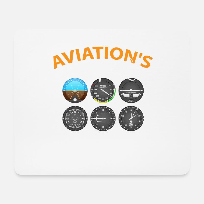AVIATION Flugzeug Pilot Passagier Airplanes Design - Mousepad (Querformat) - Weiß