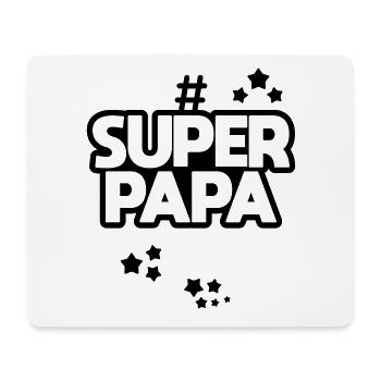 Super papa - Tapis de souris (format paysage) - blanc - Devant