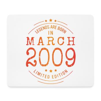 Birthday March 2009 Limited Edition Vintage - Mouse Pad (horizontal) - white - Front