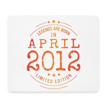Geburtstag April 2012 Limited Edition Vintage - Mousepad (Querformat) - Weiß - Vorne