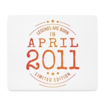 Geburtstag April 2011 Limited Edition Vintage - Mousepad (Querformat) - Weiß - Vorne