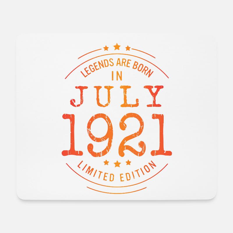 Geburtstag Juli 1921 Limited Edition Vintage - Mousepad (Querformat) - Weiß